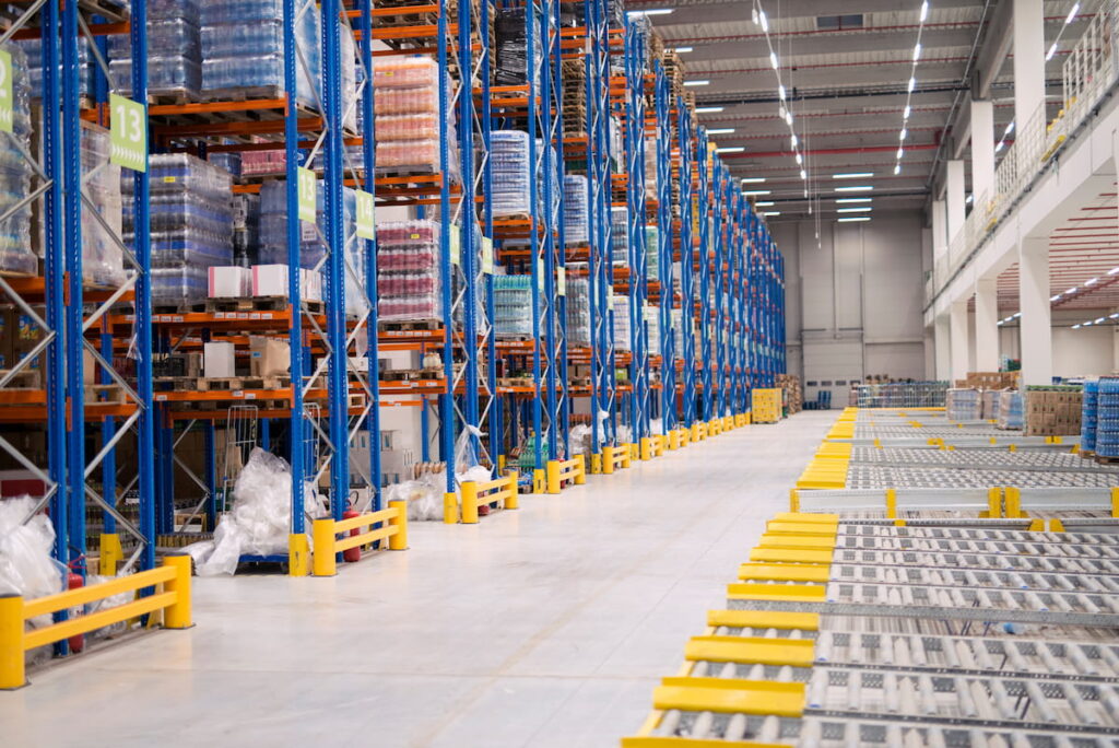 Rows of modern self-storage units in a secure facility in Canada.
